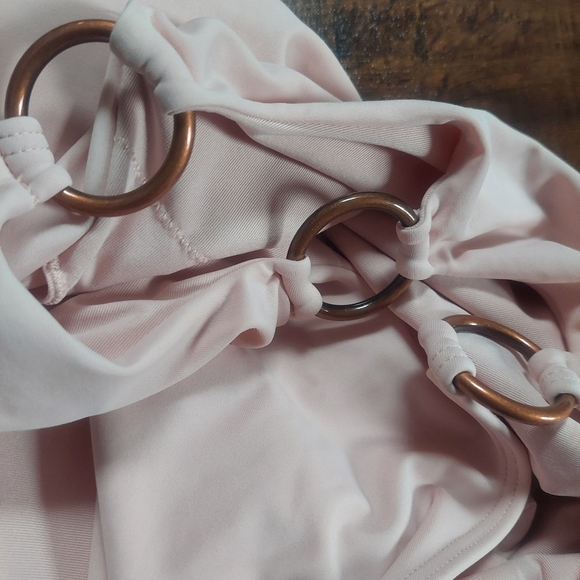 Aerie Rings One Piece Swimsuit Blush Size Large Long - Picture 3 of 11